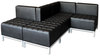 A Picture of product ALE-QB8116P Alera® QUB Series Armless L Sectional Powered 26.38w x 26.38d 30.5h, Black