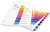 A Picture of product AVE-11168 Avery® Customizable Table of Contents Ready Index® Multicolor Dividers with Printable Section Titles TOC Tab Uncollated, 8-Tab, 1 to 8, 11 x 8.5, White, 24 Sets