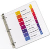 A Picture of product AVE-11168 Avery® Customizable Table of Contents Ready Index® Multicolor Dividers with Printable Section Titles TOC Tab Uncollated, 8-Tab, 1 to 8, 11 x 8.5, White, 24 Sets