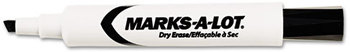 Avery® MARKS A LOT® Desk-Style Dry Erase Marker Broad Chisel Tip, Black, Dozen (24408)