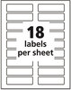 A Picture of product AVE-8425 Avery® Removable File Folder Labels with Sure Feed® Technology 0.94 x 3.44, White, 18/Sheet, 25 Sheets/Pack