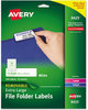 A Picture of product AVE-8425 Avery® Removable File Folder Labels with Sure Feed® Technology 0.94 x 3.44, White, 18/Sheet, 25 Sheets/Pack