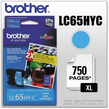 Brother LC65 Ink Cartridge,  Cyan