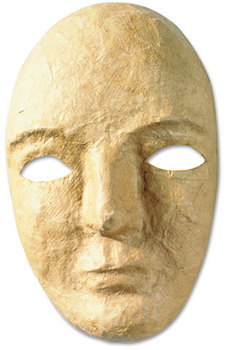 Creativity Street® Papier-Mache Mask,  8 x 5 1/2"
