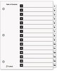 A Picture of product CRD-61513 Cardinal® OneStep® Printable Table of Contents and Dividers,  15-Tab, 1-15, Letter, White, 15/Set
