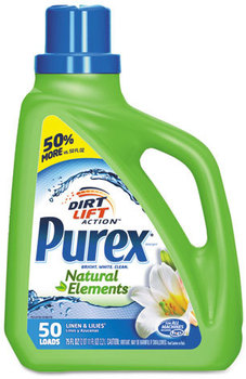 Purex® Ultra Natural Elements™ HE Liquid Detergent,  Linen & Lilies, 75oz Bottle,6/Carton