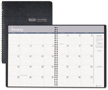 House of Doolittle™ 14-Month 100% Recycled Ruled Monthly Planner 11 x 8.5, Black Cover, (Dec to Jan): 2023 2025