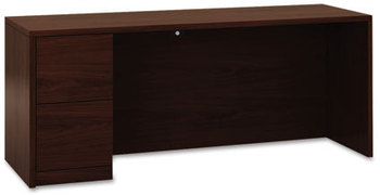HON® 10500 Series™ Single Pedestal Credenza with Full-Height Pedestal,  72 x 24 x 29-1/2, Mahogany