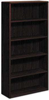 HON® 10700 Series™ Wood Bookcases Bookcase, Five-Shelf, 36w x 13.13d 71h, Mahogany