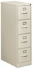 A Picture of product HON-314PQ HON® 310 Series Vertical File 4 Letter-Size Drawers, Light Gray, 15" x 26.5" 52"