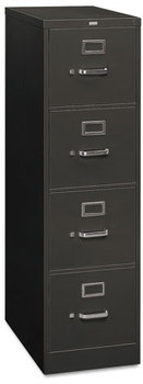 HON® 310 Series Vertical File 4 Letter-Size Drawers, Charcoal, 15" x 26.5" 52"