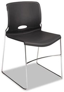 HON® Olson Stacker® High Density Chair Supports Up to 300 lb, 17.75" Seat Height, Lava Back, Chrome Base, 4/Carton
