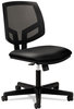 A Picture of product HON-5713SB11T HON® Volt® Series Mesh Back Leather Task Chair with Synchro-Tilt Supports Up to 250 lb, 18.13" 22.38" Seat Height, Black