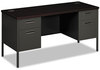 A Picture of product HON-P3231NS HON® Metro Classic Kneespace Credenza Series 60w x 24d 29.5h, Mahogany/Charcoal