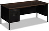 A Picture of product HON-P3266LMOP HON® Metro Classic Series Single Pedestal "L" Workstation Desk Left 66" x 30" 29.5", Mocha/Black