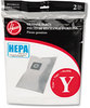 A Picture of product HVR-AH10040 Hoover® Commercial HEPA™ Y Vacuum Replacement Filter/Filtration Bag,  2/Pack