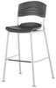 A Picture of product ICE-64527 Iceberg CaféWorks Bistro Stool,  Blow Molded Polyethylene, Graphite/Silver
