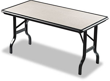 Iceberg IndestrucTable™ Rectangular Folding Table,  60w x 30d x 29h, Granite/Black