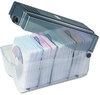 A Picture of product IVR-39502 Innovera® CD/DVD Storage Case Holds 150 Discs, Clear/Smoke