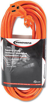Innovera® Indoor/Outdoor Extension Cord 25 ft, 13 A, Orange