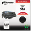A Picture of product IVR-7551A Innovera® 7551A, 7551MICR, 7551X Laser Cartridge Remanufactured Black Toner, Replacement for 51A (Q7551A), 6,500 Page-Yield, Ships in 1-3 Business Days