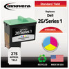 A Picture of product IVR-D5882C Innovera® D5878B, D5882C Inkjet Cartridge Remanufactured Tri-Color High-Yield Ink, Replacement for Series 1 (T0530), 275 Page-Yield