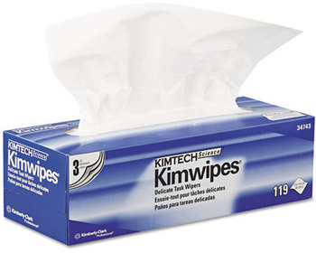 Kimtech* KIMWIPES* Delicate Task Wiper,  3-Ply, 11 4/5 x 11 4/5, 119/Box, 15 Boxes/Carton
