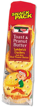 Keebler® Sandwich Crackers,  Peanut Butter, 8 Cracker Snack Pack, 12/Box