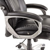 A Picture of product ALE-VN4119 Alera® Veon Series Executive High-Back Bonded Leather Chair Supports Up to 275 lb, Black Seat/Back, Graphite Base