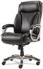 A Picture of product ALE-VN4119 Alera® Veon Series Executive High-Back Bonded Leather Chair Supports Up to 275 lb, Black Seat/Back, Graphite Base