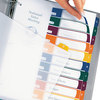 A Picture of product AVE-11818 Avery® Customizable Table of Contents Ready Index® Plastic Multicolor Dividers with Printable Section Titles Tabs, 10-Tab, 1 to 10, 11 x 8.5, Translucent, Set