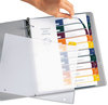 A Picture of product AVE-11818 Avery® Customizable Table of Contents Ready Index® Plastic Multicolor Dividers with Printable Section Titles Tabs, 10-Tab, 1 to 10, 11 x 8.5, Translucent, Set