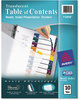 A Picture of product AVE-11818 Avery® Customizable Table of Contents Ready Index® Plastic Multicolor Dividers with Printable Section Titles Tabs, 10-Tab, 1 to 10, 11 x 8.5, Translucent, Set