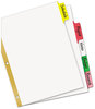 A Picture of product AVE-23076 Avery® Write & Erase Big Tab™ Paper Dividers and 5-Tab, 11 x 8.5, White, Assorted Tabs, 1 Set