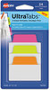 A Picture of product AVE-74754 Avery® Ultra Tabs® Repositionable Standard: 2" x 1.5", 1/5-Cut, Assorted Colors (Blue, Green and Red), 24/Pack
