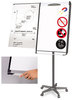 A Picture of product BVC-EA48066720 MasterVision® Platinum Mobile Easel,  White, 29 x 41, Black Frame