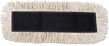 Boardwalk® Disposable Dust Mop Head,  Cotton/Synthetic, 24w x 5d, White