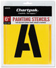 A Picture of product CHA-01575 Chartpak® Professional Lettering Stencils,  A-Z Set/0-9, Manila, 35/Set