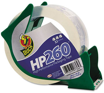 Duck® HP260 Packaging Tape with Dispenser,  1.88" x 60yds, 3" Core, Clear