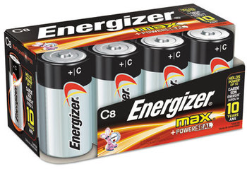 Energizer® MAX® Alkaline Batteries,  C, 8 Batteries/Pack