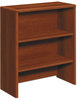 A Picture of product HON-107292CO HON® 10700 Series™ Bookcase Hutch 32.63w x 14.63d 37.13h, Cognac