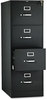 A Picture of product HON-514CPP HON® 510 Series Vertical File 4 Legal-Size Drawers, Black, 18.25" x 25" 52"