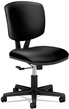 HON® Volt® Series Leather Task Chair Supports Up to 250 lb, 18" 22.25" Seat Height, Black