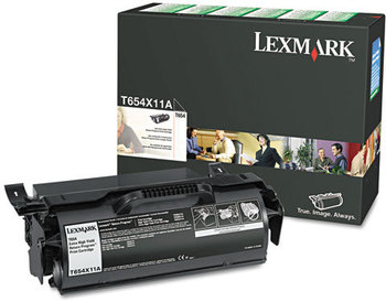 Lexmark™ T654X04A, T654X21A, T654X11A, LEXT654X80G Toner Cartridge,  36000 Page-Yield, Black