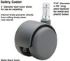 A Picture of product MAS-64234 Master Caster® Safety Casters,  Standard Neck, Nylon, B Stem, 110 lbs./Caster, 5/Set