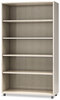 A Picture of product MLN-EZBC3662AGX Mayline® e5 Series Five-Shelf Bookcase,  36w x 15d x 62h, Cocoa
