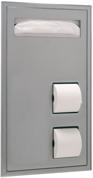 ClassicSeries® Partition-Mounted Seat-Cover Dispenser and Toilet Tissue Dispenser.