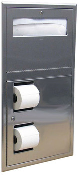 ClassicSeries® Recessed Seat-Cover Dispenser and Toilet Tissue Dispenser