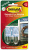 A Picture of product MMM-17091CLRAW Command™ All Weather Hooks and Strips,  Plastic, Medium, 2 Hooks & 4 Strips/Pack
