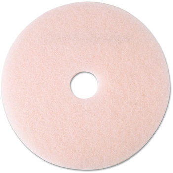 3M™ Eraser Burnish Floor Pads 3600 Ultra High-Speed Burnishing Pad 19" Diameter, Pink, 5/Carton